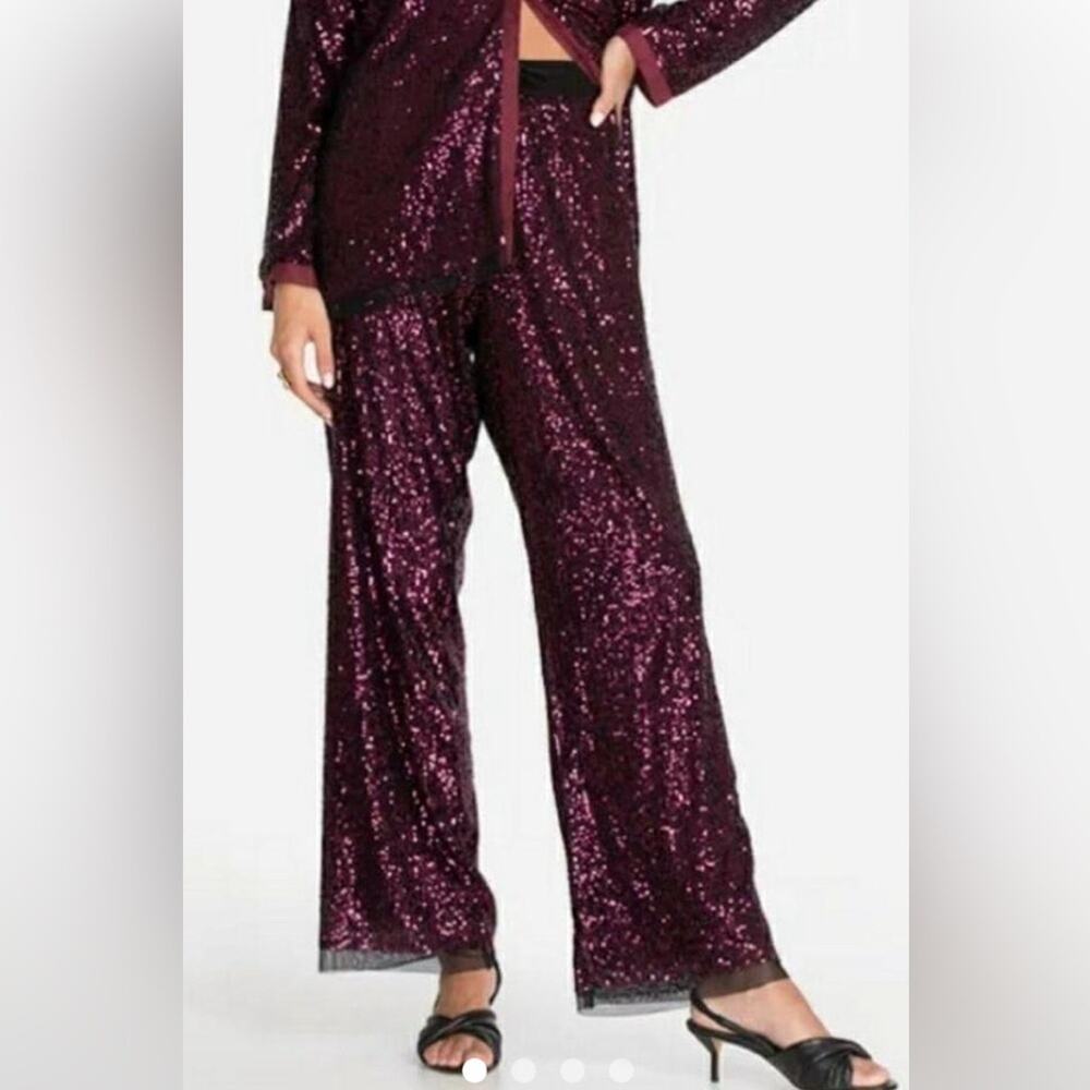 Johnny was grace sequins wide leg pants